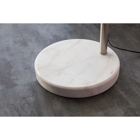 Neu 😉 Nino Leuchten Bogenleuchte 1-flg. ARIAN Nickel, Kunststoffschirm Weiß, 43160101 ⌛ - Image 3