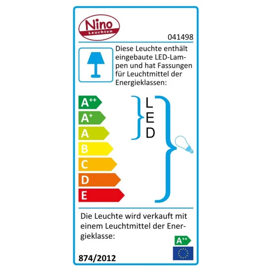 Aktion 🥰 Nino Leuchten LED Deckenleuchte 5-f Daytona Nickel,Glas Alab.weiß Incl.5xE14,3W,LED L:60cm,Glas 10cm 🧨 - Image 2