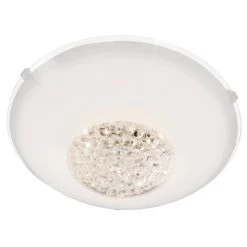 Brandneu ⭐ Nino Leuchten LED Deckenleuchte Glossy Glas Matt Weiss M.Acrylsteinen 61092507 💯