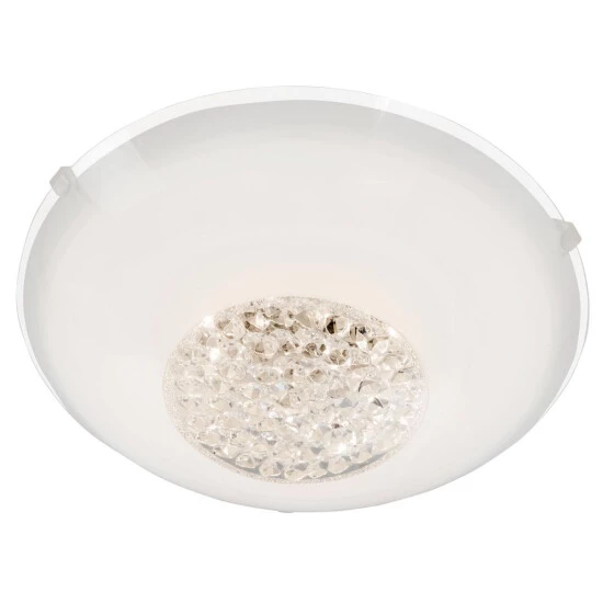 Brandneu ⭐ Nino Leuchten LED Deckenleuchte Glossy Glas Matt Weiss M.Acrylsteinen 61092507 💯