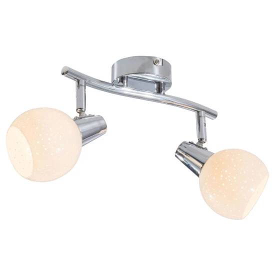 Neu 🔥 Nino Leuchten LED Spot 2flg DOXY Chromfarbig,Diamond-Glas Weiss 🔥 - Image 2