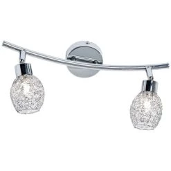 Rabatt 🔥 Nino Leuchten Halogen-Balken Mesh Chrom Mit Drahtgeflecht 🔔