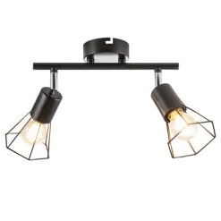 Neu 🎉 Nino Leuchten Deckenleuchte, Geflecht, Schwarz, L 25 Cm, TONI 🔔