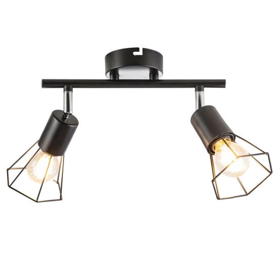 Neu 🎉 Nino Leuchten Deckenleuchte, Geflecht, Schwarz, L 25 Cm, TONI 🔔