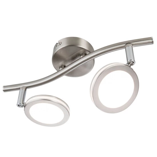 Schlussverkauf ⭐ Nino Leuchten LED Spot 2flg Nelli Nickel Matt 81350201 🔔