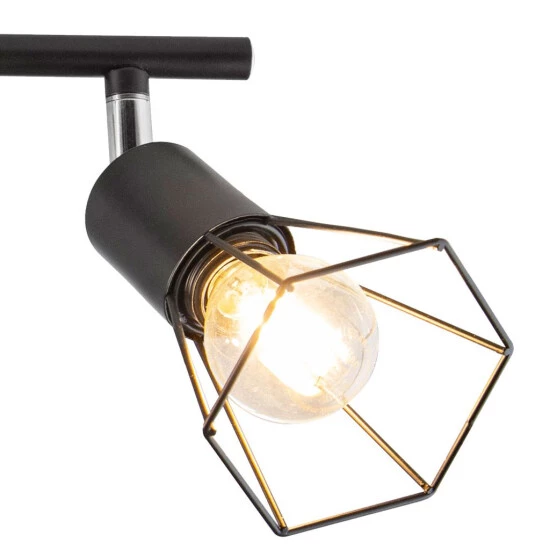 Angebote 🧨 Nino Leuchten Spot 3-flg. TONI Schwarz, Schirm Draht, 81080308 🔔 - Image 2