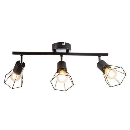 Angebote 🧨 Nino Leuchten Spot 3-flg. TONI Schwarz, Schirm Draht, 81080308 🔔 - Image 4