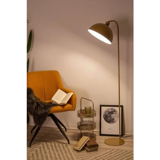 Bestpreis 🔥 Nino Leuchten Nino Stehlampe Cary M Gold Modern 150 Cm Modern 1 Flammig Standlicht Fußschalter 😉 - Image 5