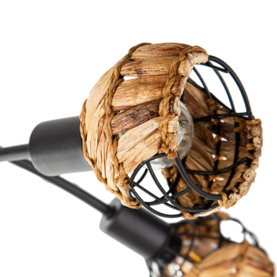 Budget 💯 Nino Leuchten Deckenleuchte 4-flg. JAVA Drahtschirm Mit Grasgeflecht , 61740408 😀 - Image 3