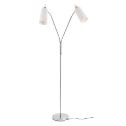 Bestpreis 💯 Nino Leuchten Stehleuchte 2-flg. LEE Textilschirm Leinenoptik Natur, 42380219 ⭐