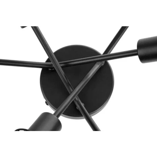 Besorgen 😀 Nino Leuchten Deckenleuchte 6-flg. ESRA Schwarz, Draht-Rattan Schirme, 61340608 😉 - Image 9