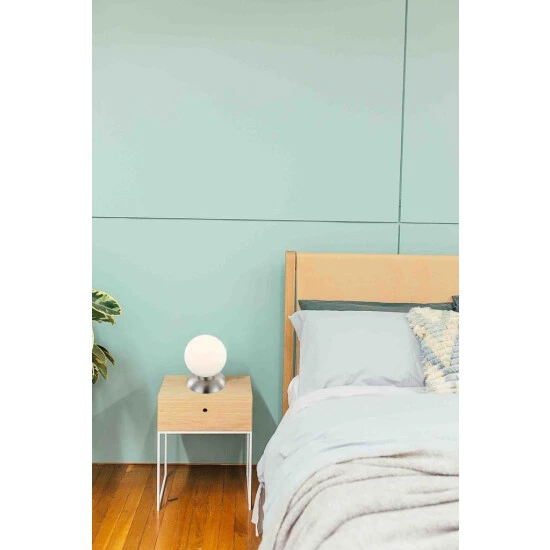 Rabatt ❤️ Nino Leuchten LED Tischlampe 2er Set Tischleuchte Nachttisch Glas Kugel Nickel Matt Opalglas 🤩 - Image 2