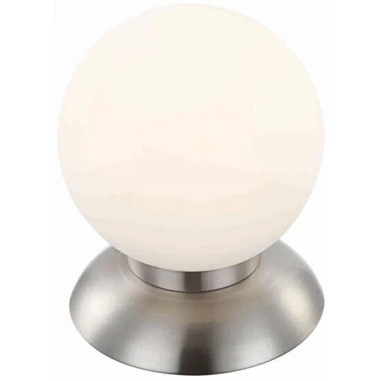 Rabatt ❤️ Nino Leuchten LED Tischlampe 2er Set Tischleuchte Nachttisch Glas Kugel Nickel Matt Opalglas 🤩 - Image 3