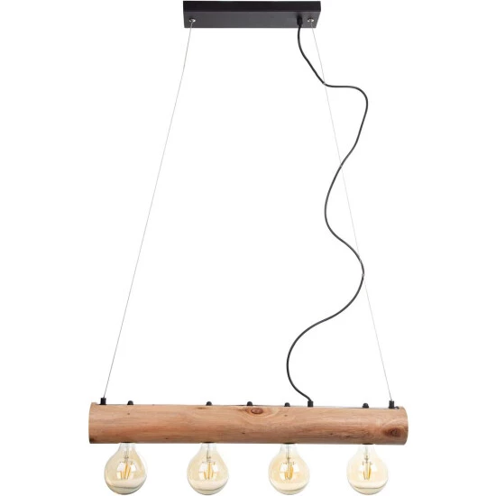 Bestpreis 🥰 Nino Leuchten Pendelleuchte 4flg. PALO Eukalyptusholz, Natur 👍