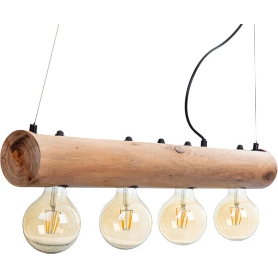 Bestpreis 🥰 Nino Leuchten Pendelleuchte 4flg. PALO Eukalyptusholz, Natur 👍 - Image 3