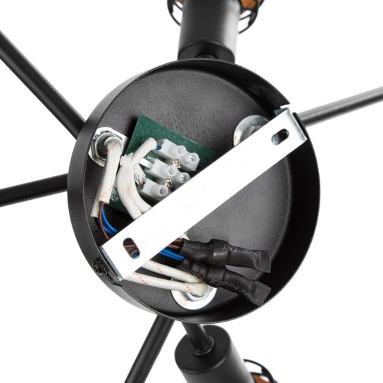 Bester Verkauf 😍 Nino Leuchten Deckenleuchte 6-flg. JAVA Drahtschirm Mit Grasgeflecht, 61740608 ❤️ - Image 5