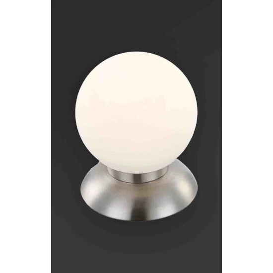 Rabatt ❤️ Nino Leuchten LED Tischlampe 2er Set Tischleuchte Nachttisch Glas Kugel Nickel Matt Opalglas 🤩 - Image 5