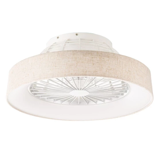 Angebote 🥰 Nino Leuchten LED Decken Ventilator SOFI Kunststoff, Leinenschirm Natur, 68080119 😉