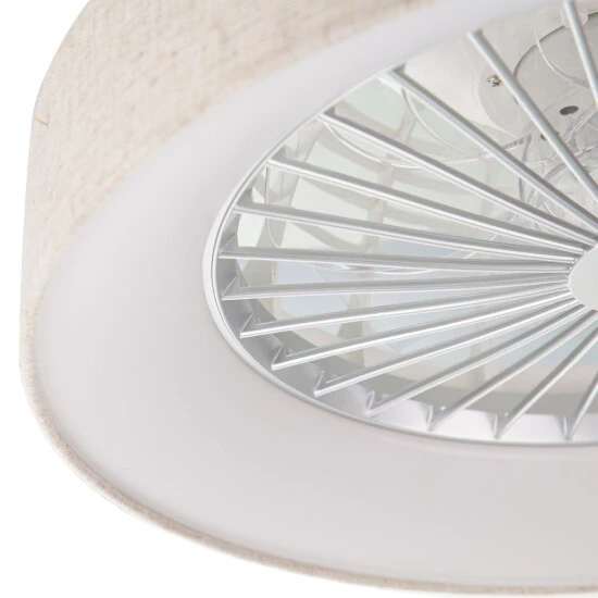 Angebote 🥰 Nino Leuchten LED Decken Ventilator SOFI Kunststoff, Leinenschirm Natur, 68080119 😉 - Image 2