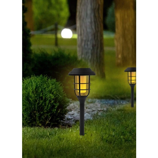 Großhandel 💯 Nino Leuchten Solarleuchte Fano, 3er Set Schwarz Flammeneffekt 😀 - Image 9