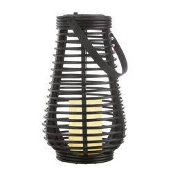 Top 10 🔥 Nino Leuchten Solarlaterne Trapani Schwarz 1 Flammig Kerze Creme Flackereffekt 👍