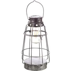 Blitzangebot 😀 Nino Leuchten Solarlaterne Vasere Metall Altsilber Farbig ✨