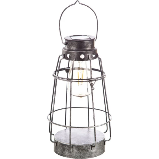 Blitzangebot 😀 Nino Leuchten Solarlaterne Vasere Metall Altsilber Farbig ✨