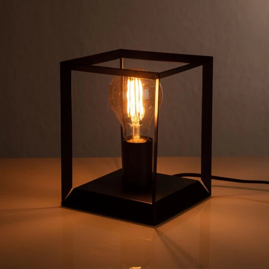 Auslauf ✔️ Nino Leuchten Tischleuchte 1-flg. CUBO Metal Schwarz, 52470108 💯 - Image 2