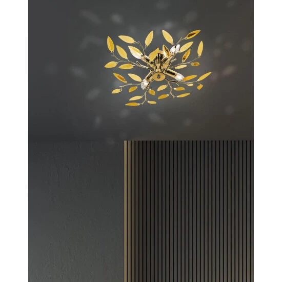 Angebote 🥰 Nino Leuchten Deckenleuchte NOTTINGHAM Gold, Dekorglas Goldfarben, 63180445 ❤️ - Image 6