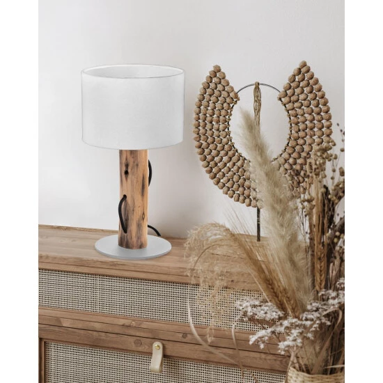 Bestes Angebot ✔️ Nino Leuchten Tischleuchte 1-flg NORIN Eukalyptusholz, Natur, 50210146 😀 - Image 6