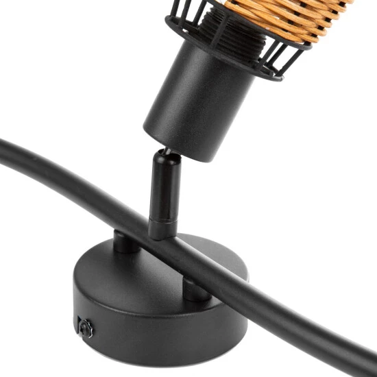 Aktion 🎁 Nino Leuchten Spot 3-flg. ESRA Schwarz, Draht-Rattan Schirme, 81340308 😍 - Image 2