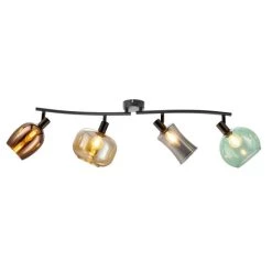 Budget 🎁 Nino Leuchten Deckenleuchte 4-flg. TELESTO Matt Schwarz, 60170408 ✨