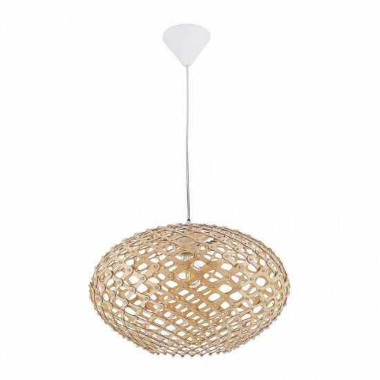 Budget 🌟 Nino Leuchten Pendel 1flg PADUA Eiche Hell Für 1xE27,max.40W, D:45cm,,H:26cm,H:max.150cm ⌛ - Image 2