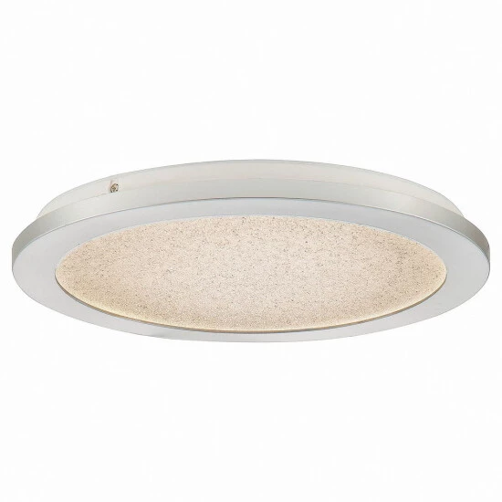 Bestes Angebot ✨ Nino Leuchten LED Deckenleuchte IKOMA Kunststoff Silberfarbig, Mit Acrylstein Klar Incl.30W,3000K, IP44 D:60cm ✔️