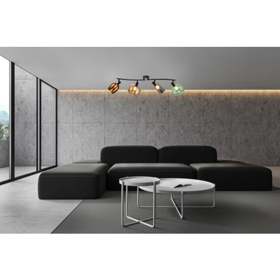 Budget 🎁 Nino Leuchten Deckenleuchte 4-flg. TELESTO Matt Schwarz, 60170408 ✨ - Image 8