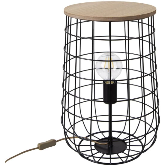 Bestes Angebot ❤️ Nino Leuchten Tisch Im Käfig-Design Mit Integrierter Leuchte, H 44cm SILA 🧨