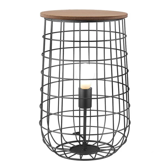 Bestes Angebot ❤️ Nino Leuchten Tisch Im Käfig-Design Mit Integrierter Leuchte, H 44cm SILA 🧨 - Image 2