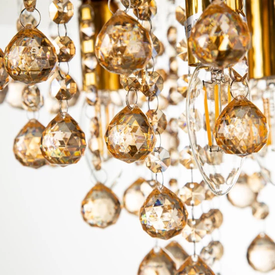 Angebote 🛒 Nino Leuchten Deckenleuchte LONDON Gold Poliert, Mit Glasbehang Gold, 63040345 😍 - Image 3