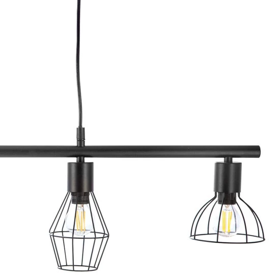 Bestpreis 👏 Nino Leuchten Pendellampe Deckenleuchte, Industriedesign, Schwarz, 4xE14 👍 - Image 3