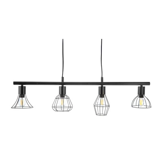 Bestpreis 👏 Nino Leuchten Pendellampe Deckenleuchte, Industriedesign, Schwarz, 4xE14 👍 - Image 6