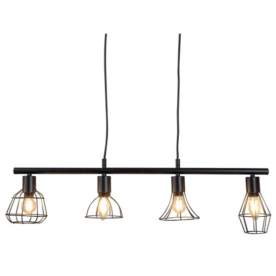 Bestpreis 👏 Nino Leuchten Pendellampe Deckenleuchte, Industriedesign, Schwarz, 4xE14 👍 - Image 7