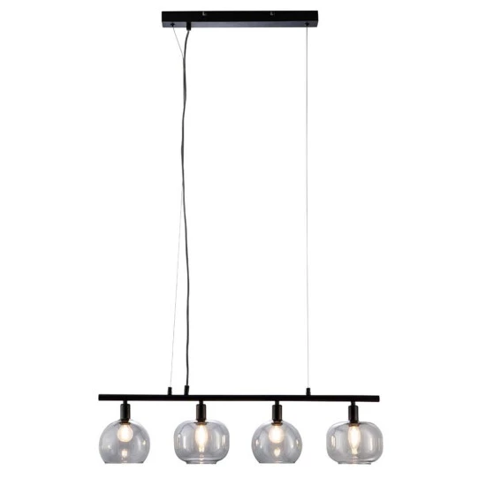 Billig 🤩 Nino Leuchten Pendelleuchte, Glas, Metall, Schwarz, 82 Cm ⌛ - Image 3