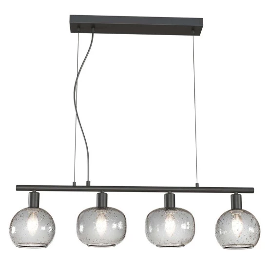 Billig 🤩 Nino Leuchten Pendelleuchte, Glas, Metall, Schwarz, 82 Cm ⌛ - Image 4