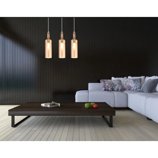 Rabatt 🎁 Nino Leuchten Pendelleuchte, 3-Flammig, Flaschen-Design, Nino BOTTLE 😍