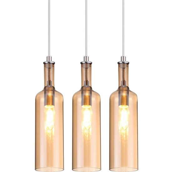 Rabatt 🎁 Nino Leuchten Pendelleuchte, 3-Flammig, Flaschen-Design, Nino BOTTLE 😍 - Image 4