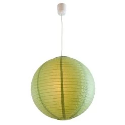 Blitzangebot 🌟 Nino Leuchten Pendelleuchte, Papier, Grün, 40 Cm 🛒