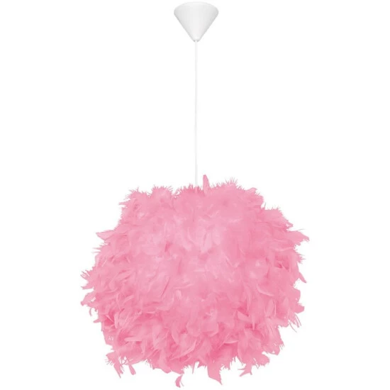 Angebote 🌟 Nino Leuchten Pendel 1flg DUCKY Stoffkugel Mit Federn Pink 😍 - Image 5