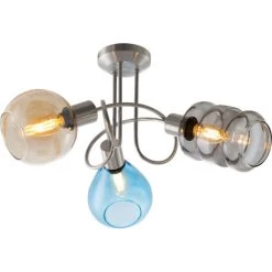 Auslauf 👍 Nino Leuchten Deckenleuchte 3flg PESARO - Nickel Matt - Für 3xE14,max.40W; 60580301 🤩