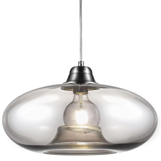 Bestpreis ❤️ Nino Leuchten Pendel 1-flg. LILLE Nickel Matt, Glas Smokey, 30040102 ⭐ - Image 2