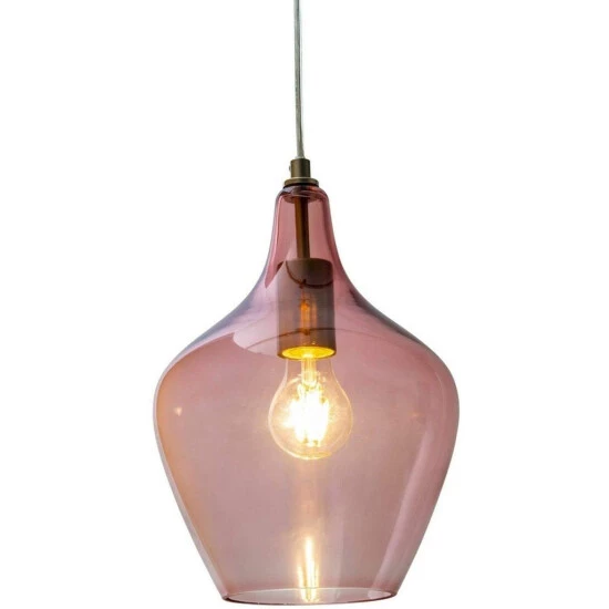 Beste Bewertungen von 😉 Nino Leuchten Pendel 1-flg PASO Nickel Matt,Glas Rose Für 1xE27,max.40W D:22cm,H:30cm,H:max.150cm 🤩